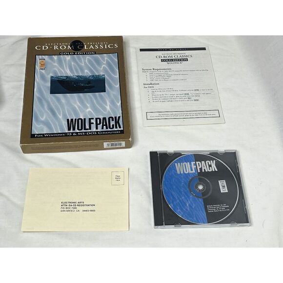 Wolfpack CD-ROM Classics Video Game Nova Logic Electronic Arts Win 95 MS-DOS CIB - Picture 1 of 6